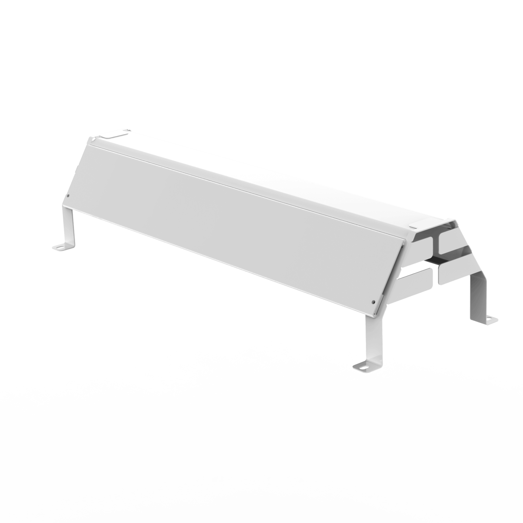 White cable organizer for tidy cable management under desks