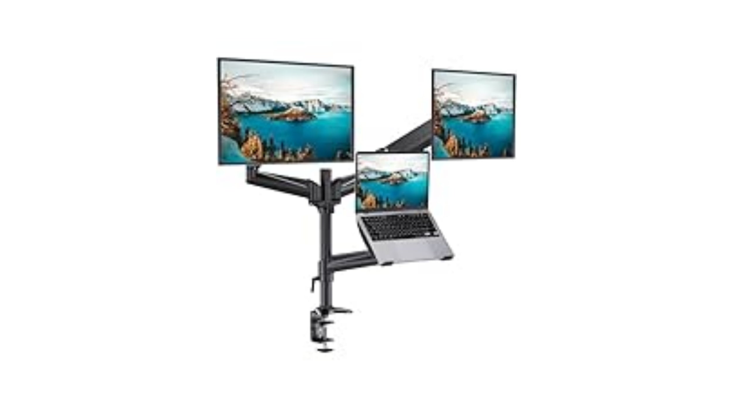 Monitor Mount with Laptop