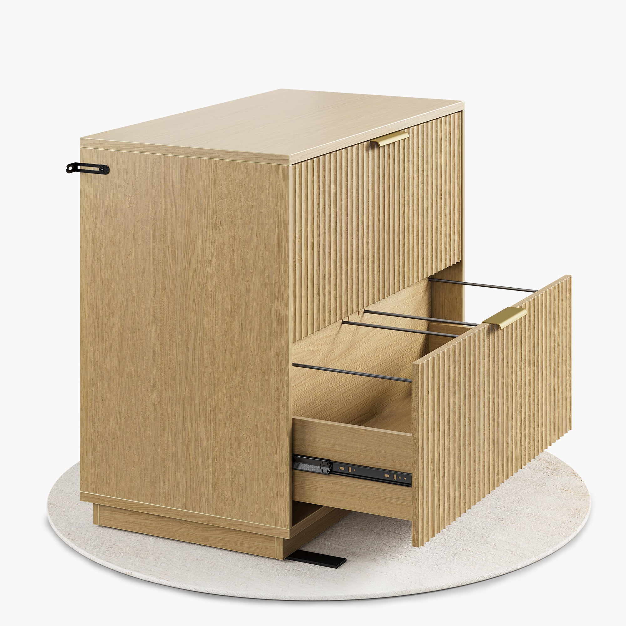 2-Drawer Wood File Cabinet for Hanging Files, 32"