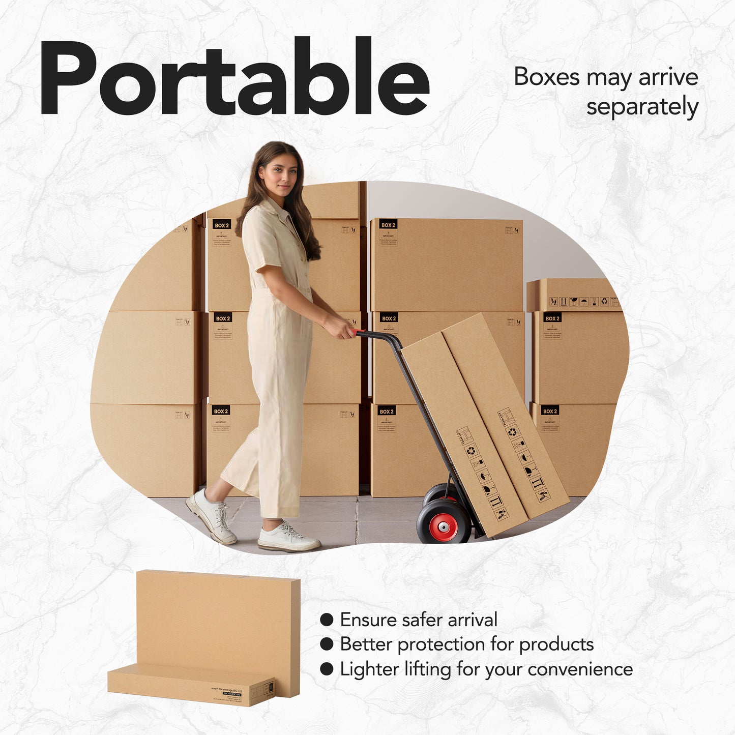 Whole-piece Standing Desk - Single Side 3 Drawers