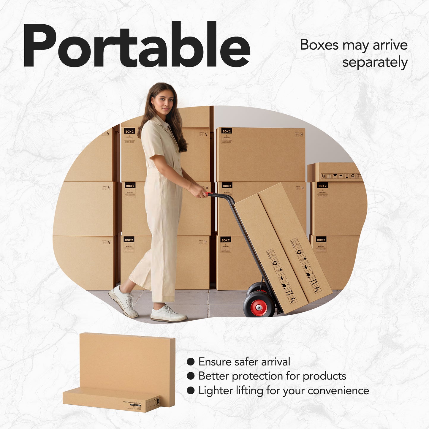 Whole-piece Desktop Standing Desk with 5 Drawers