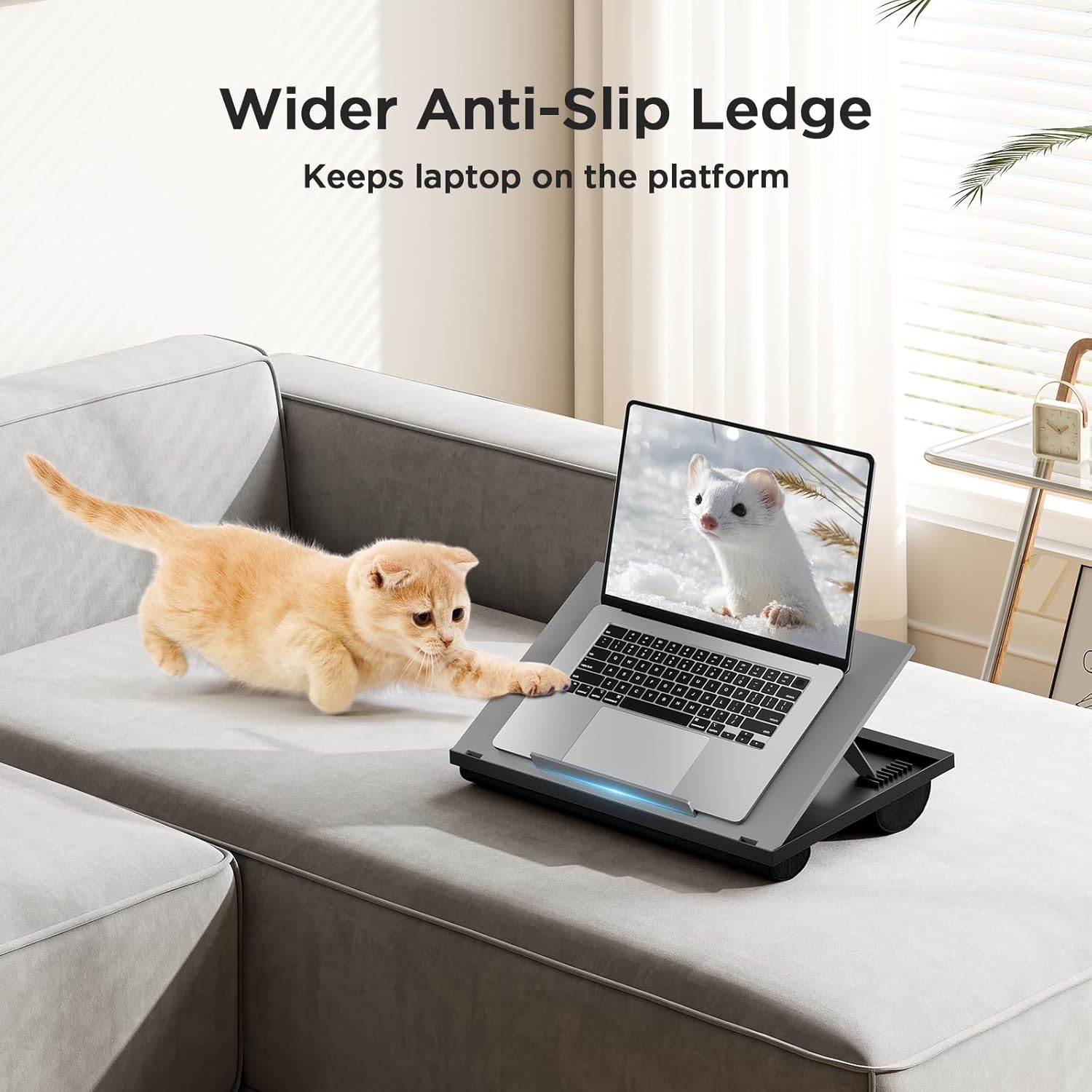 15" Adjustable Lap Desk - Gray