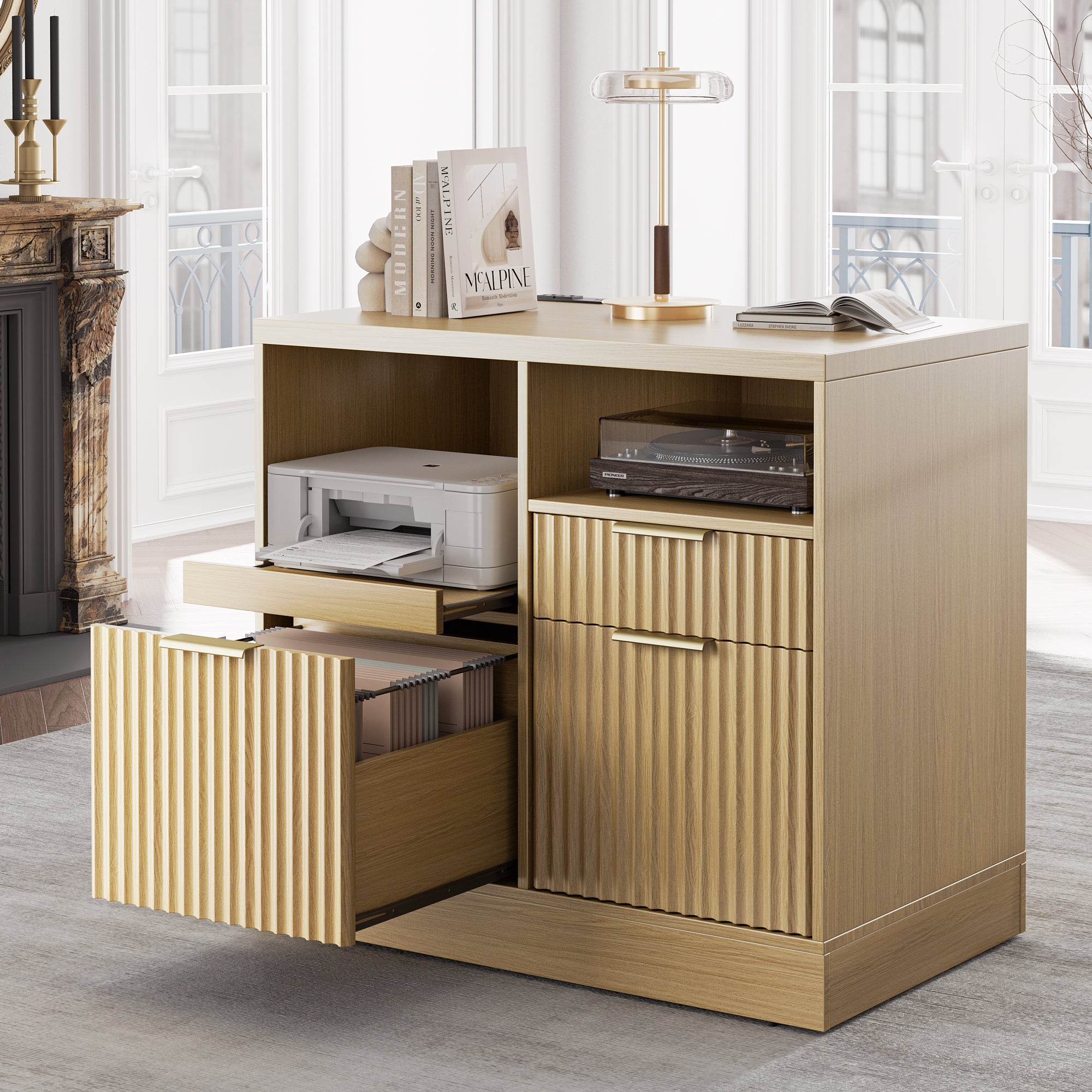 Charging Printer Storage Cabinet