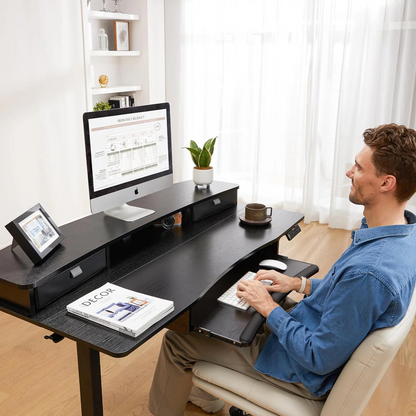 Standing Desk with Storage & Keyboard Tray222