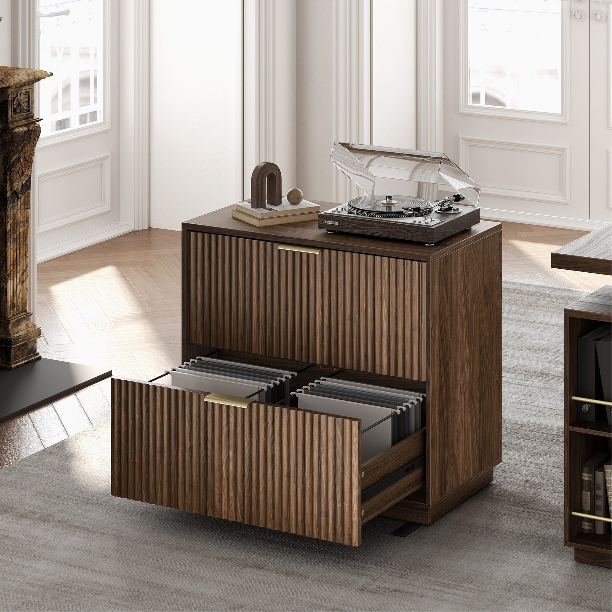 2-Drawer Lateral Wood File Cabinet for Hanging Files, 32"