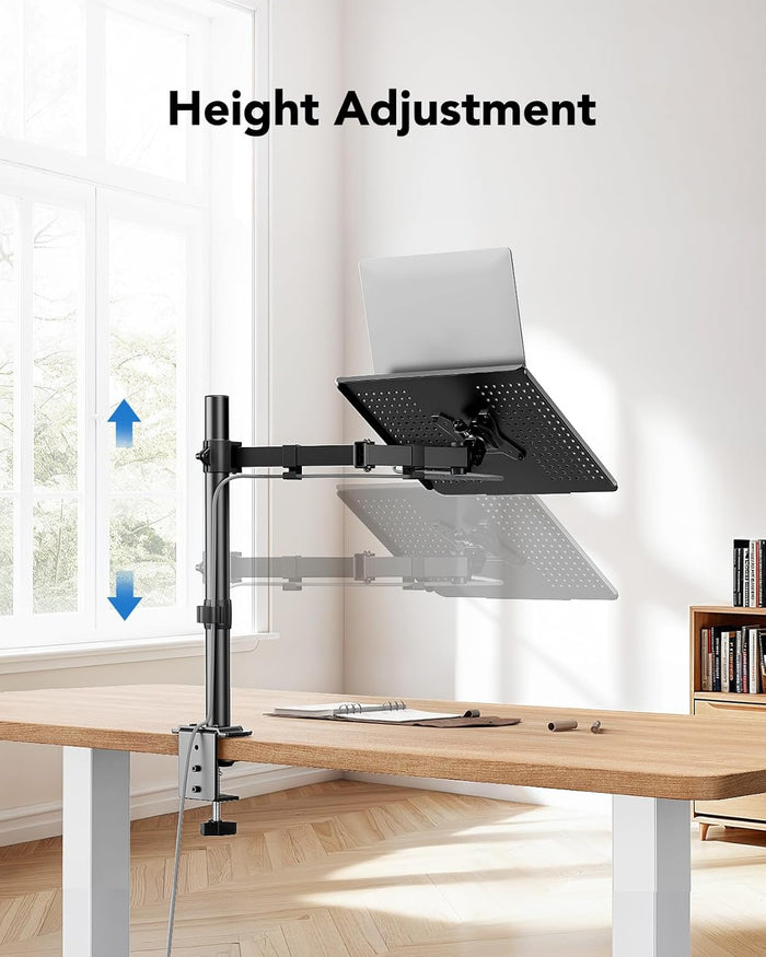 2-in-1 Adjustable Laptop & Monitor Arm – HUANUO