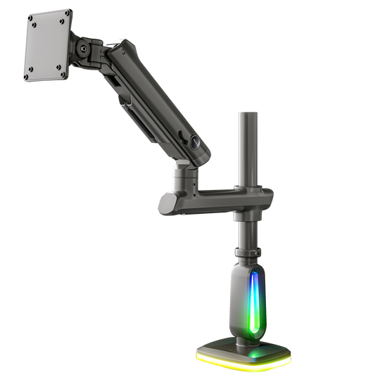 SS44 Heavy-Duty Single Monitor Arm with RGB Light