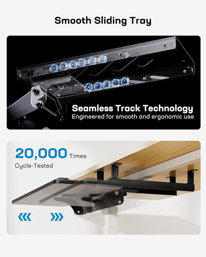 25" Keyboard Tray Under Desk - 