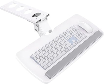 25" Keyboard Tray Under Desk - White