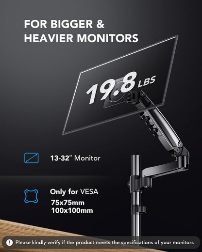 Single Monitor Mount For 17" To 32" Screens