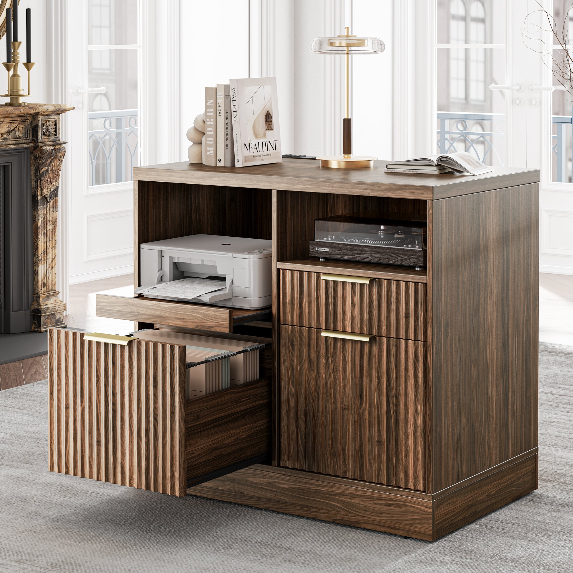 Charging Printer Storage Cabinet