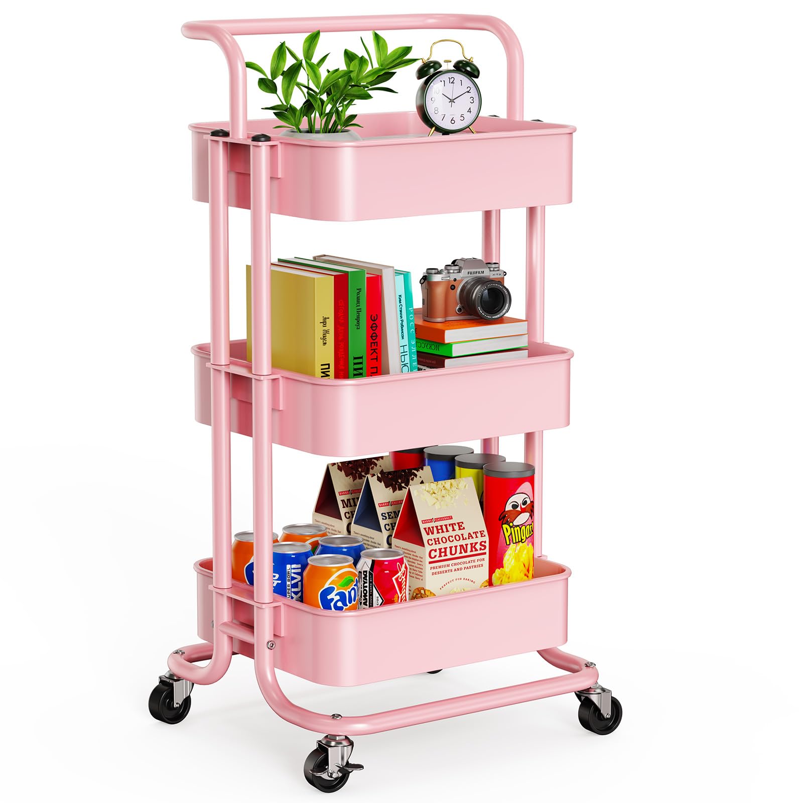 4 Tier Mesh Storage Cart - 3 - Tier