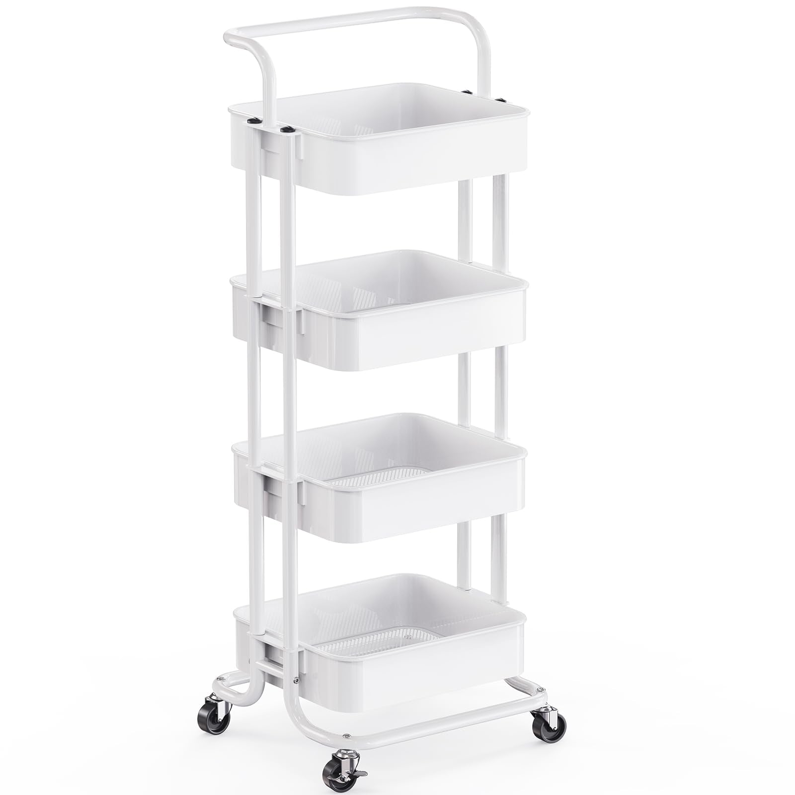 4 Tier Mesh Storage Cart - 4 - Tier