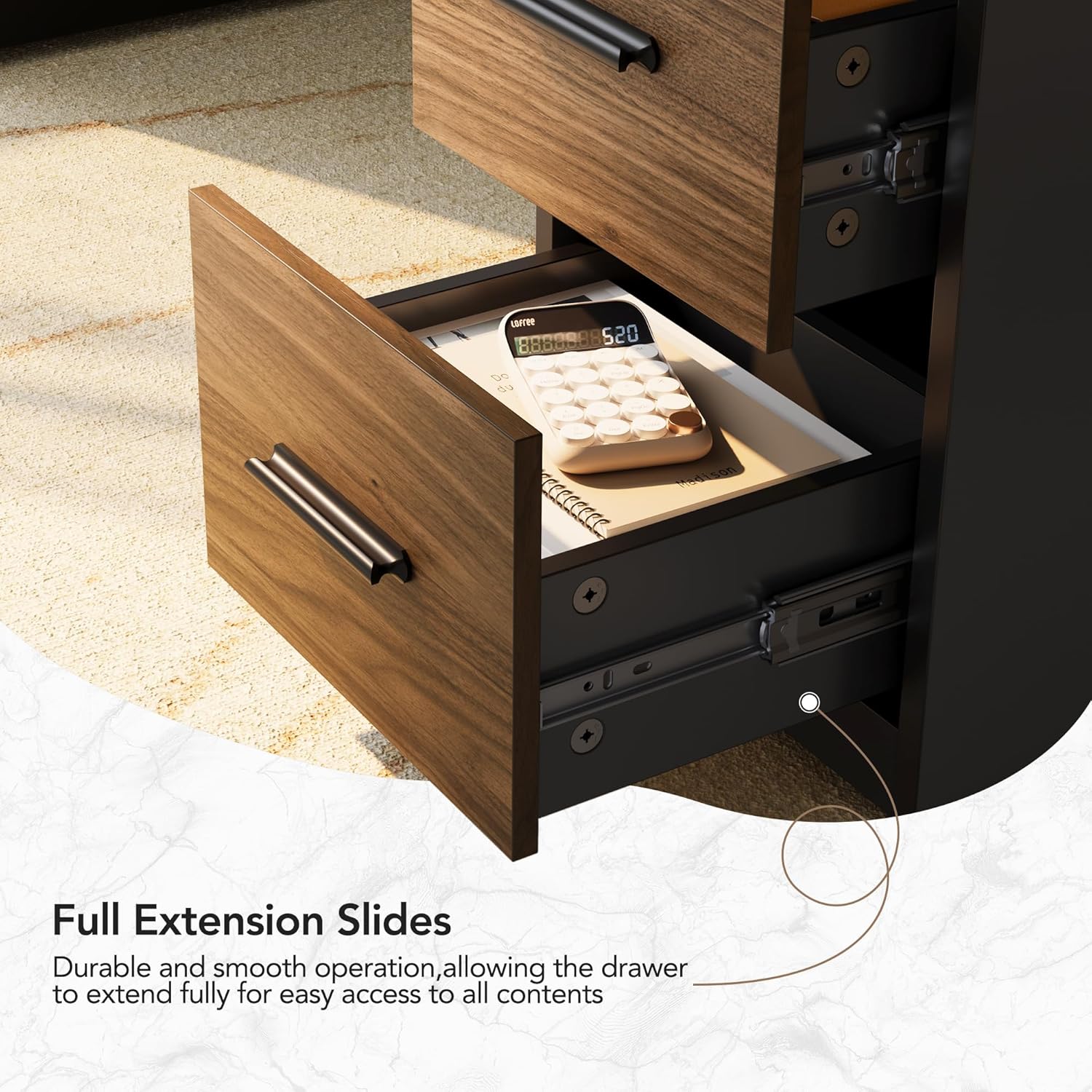 55" Electric Standing Desk with Drawers - 