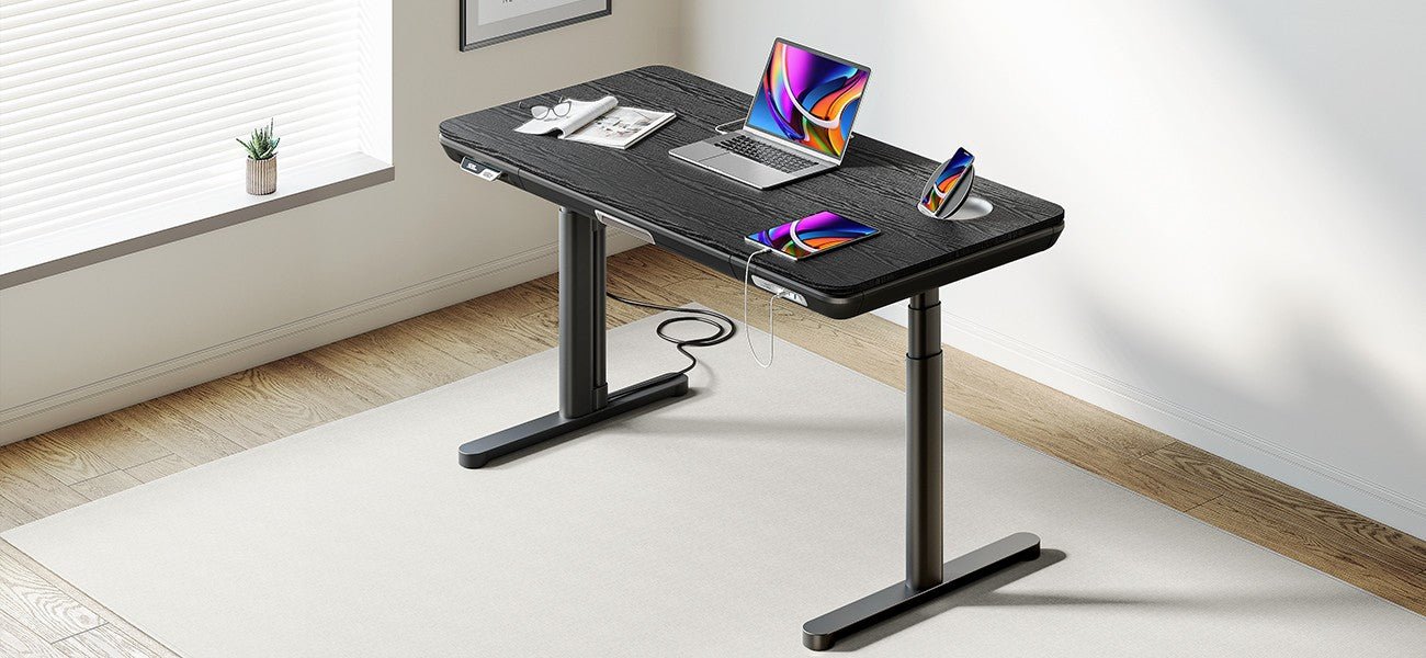 56.7" All - in - One Charging Standing Desk - Walnut