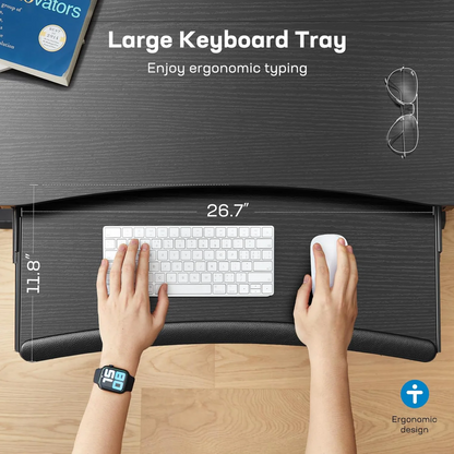 Standing Desk with Storage & Keyboard Tray222