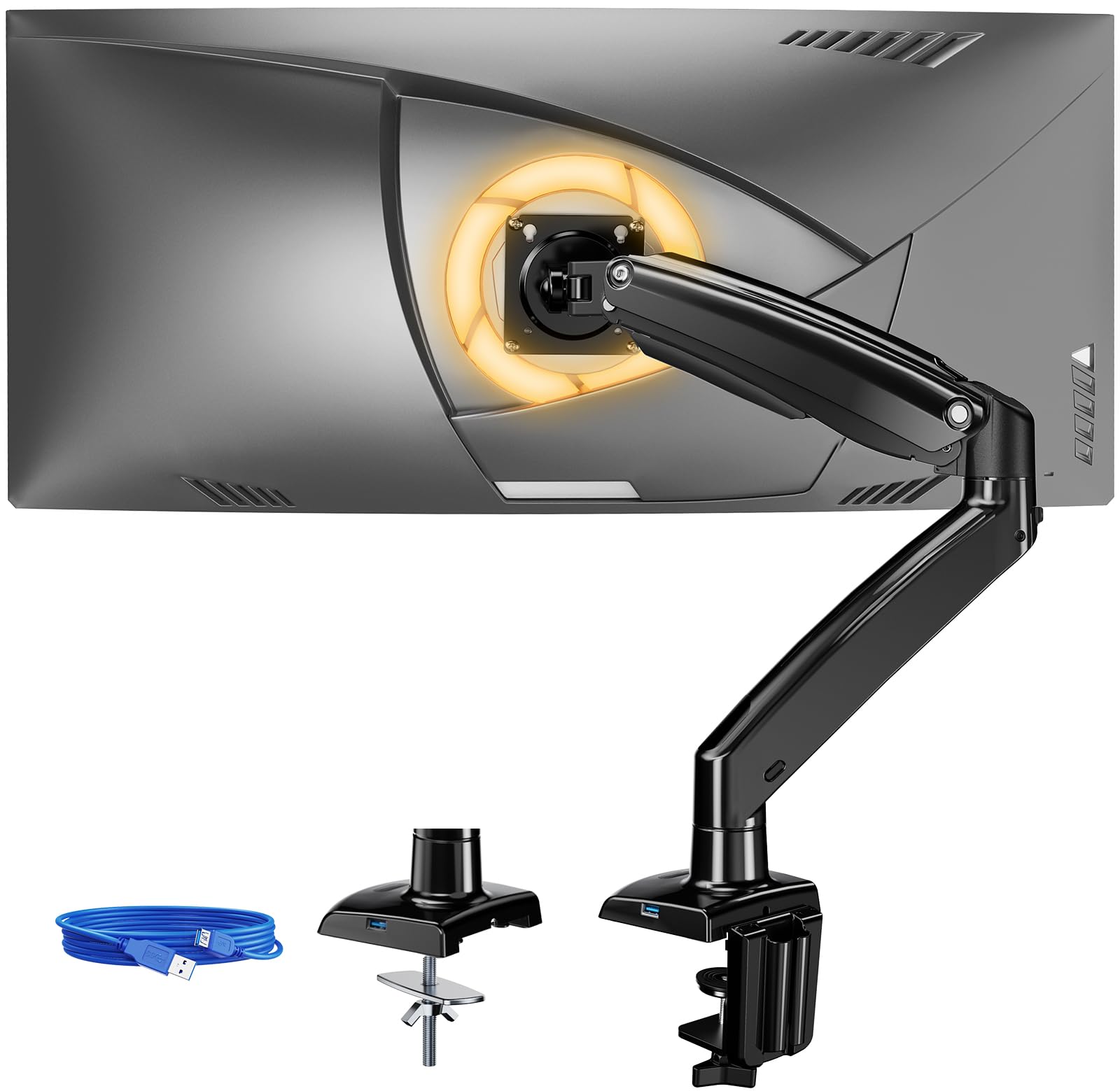 ErGear Dual Monitor Arm, Full Adjustable Monitor Mount for 13–32″ Screens, Fast Install Computer Monitor Stand with Tool-Free VESA Mount, Max Load 19.8 lbs, Max VESA 100x100mm