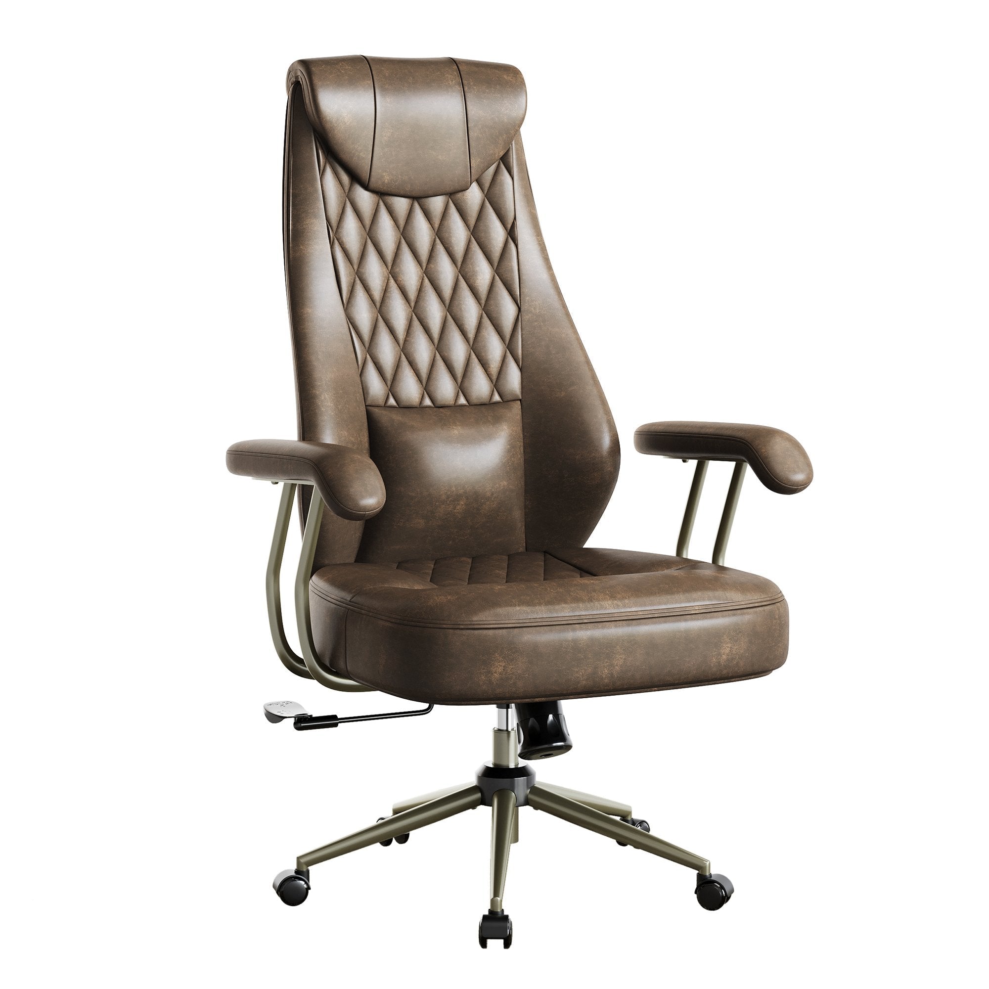 63" Desk · L - shaped + Luna Chair / Fluted - Dark Walnut - 