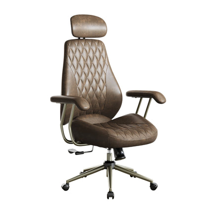 63" Desk · L - shaped + Stella Chair / Fluted - Dark Walnut - 