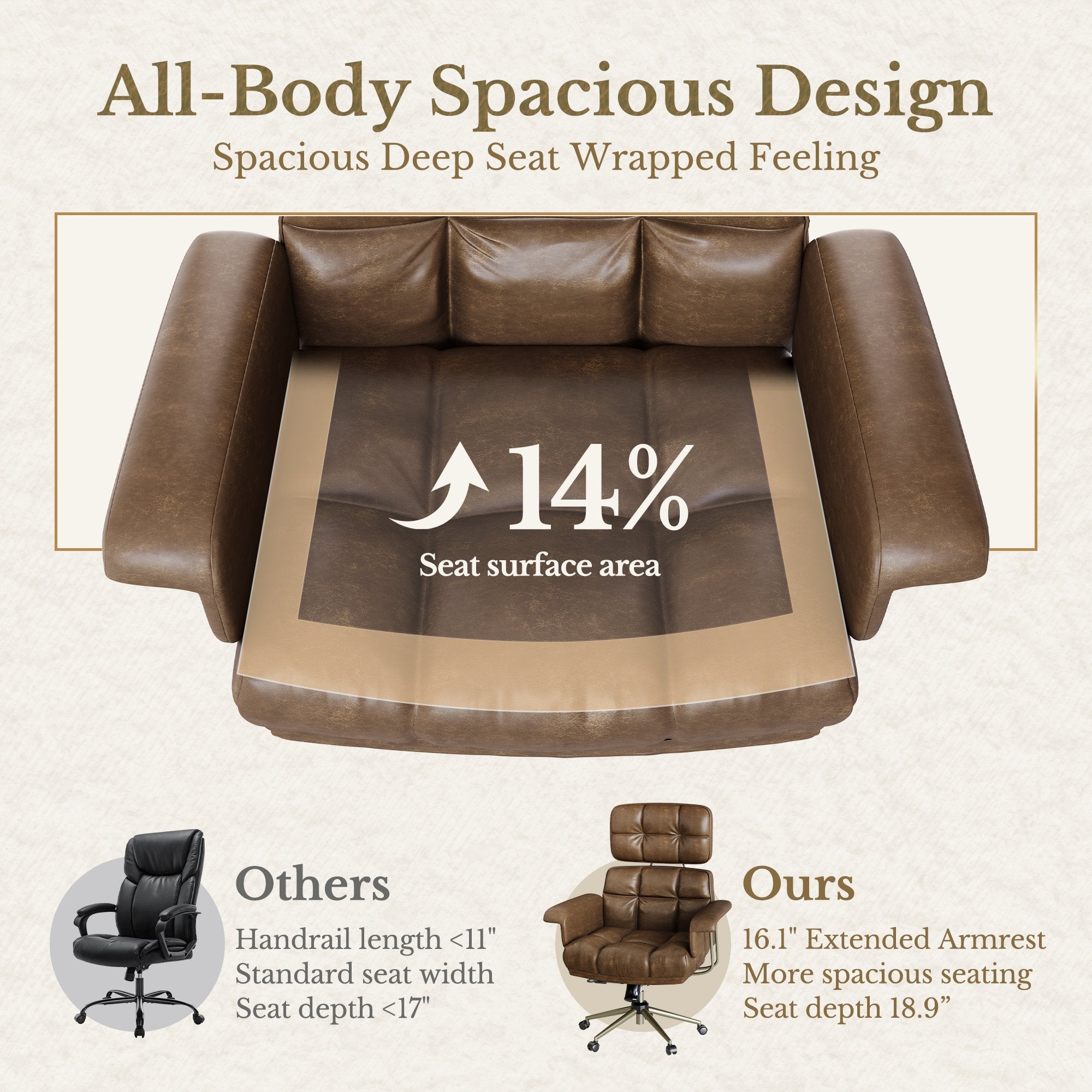63" Premium Executive Standing Desk + Celestia Deep Cloud Chair + 6 - Tier Corner Bookshelf with Drawers, 71" Tall Storage/ Fluted - Dark Walnut - 