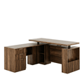 63" Premium Executive Standing Desk - Fluted - Dark Walnut