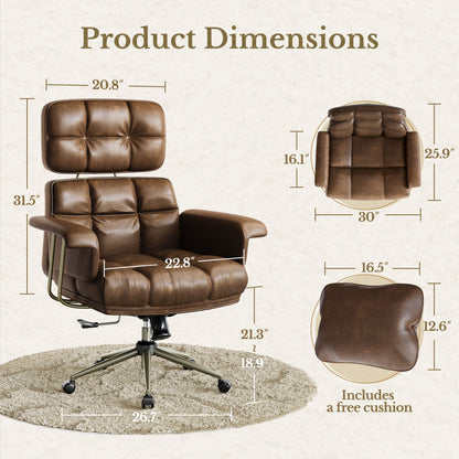 67" Desk · L - shaped + Celestia Chair / Fluted - Dark Walnut - 