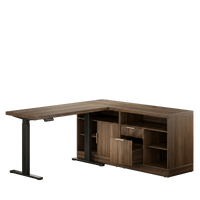 67" Premium Azure Standing Desk - Fluted Black Walnut