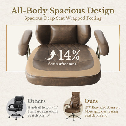 Extra Wide Ergonomic Executive Desk Chair