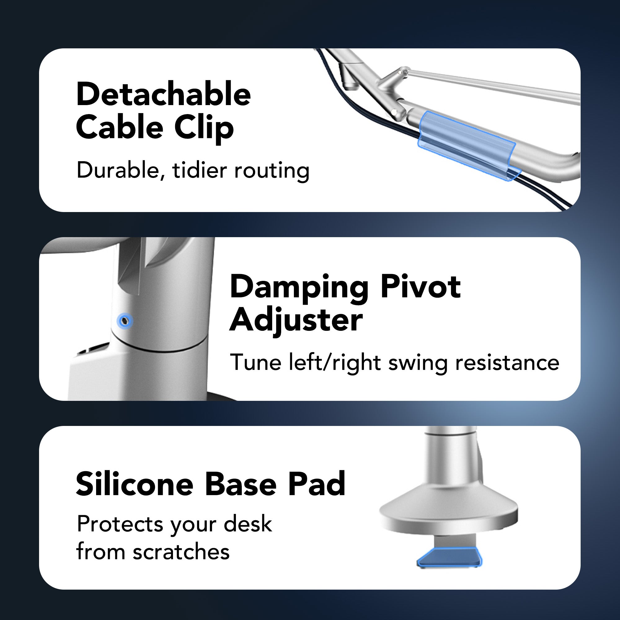 Modular Single Monitor Arm