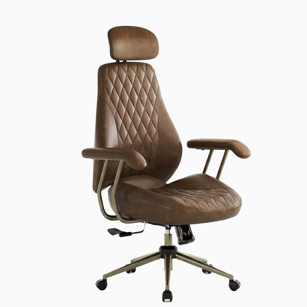 70" Desk · Straight + Stella Chair / Fluted - Dark Walnut - 