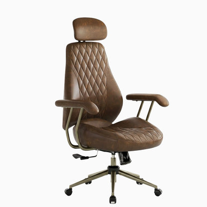 70" Desk · Straight + Stella Chair / Fluted - Dark Walnut - 