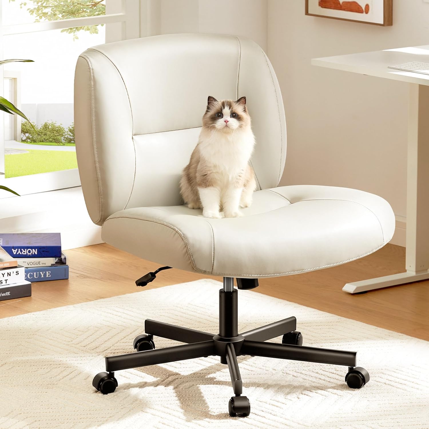 Marsail Criss Cross Chair with Wheels