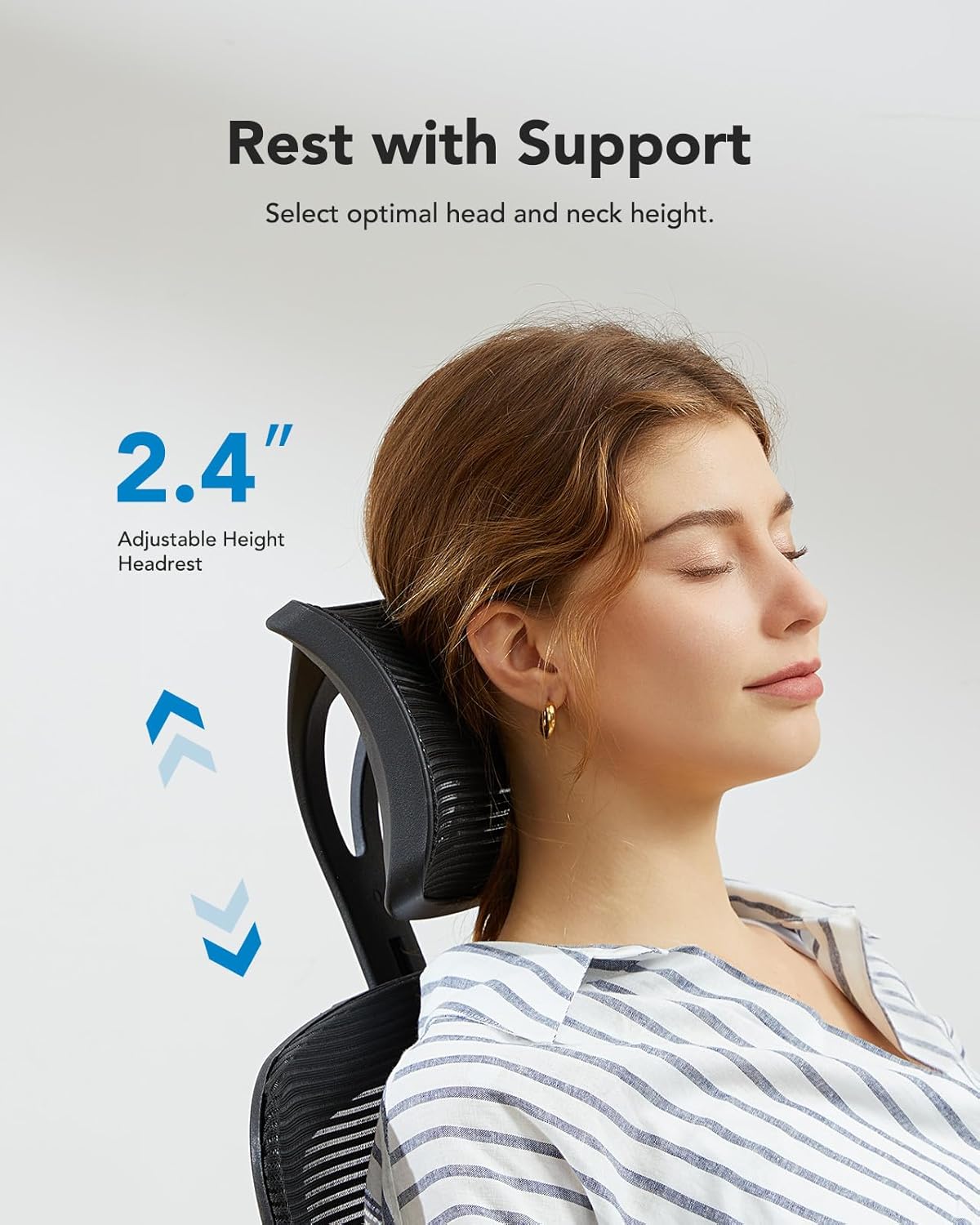 HUANUO Ergonomic Mesh Office Chair with Lumbar Support & Headrest
