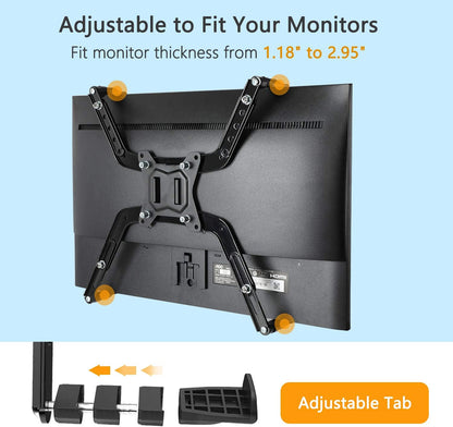 HUANUO Universal VESA Mount Adapter Kit, Non-VESA Adapter for 17 to 27 Inch Monitor Screens to 75x75 VESA Mount