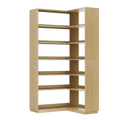 73" Premium Lome Bookshelf - Fluted - Natural Oak
