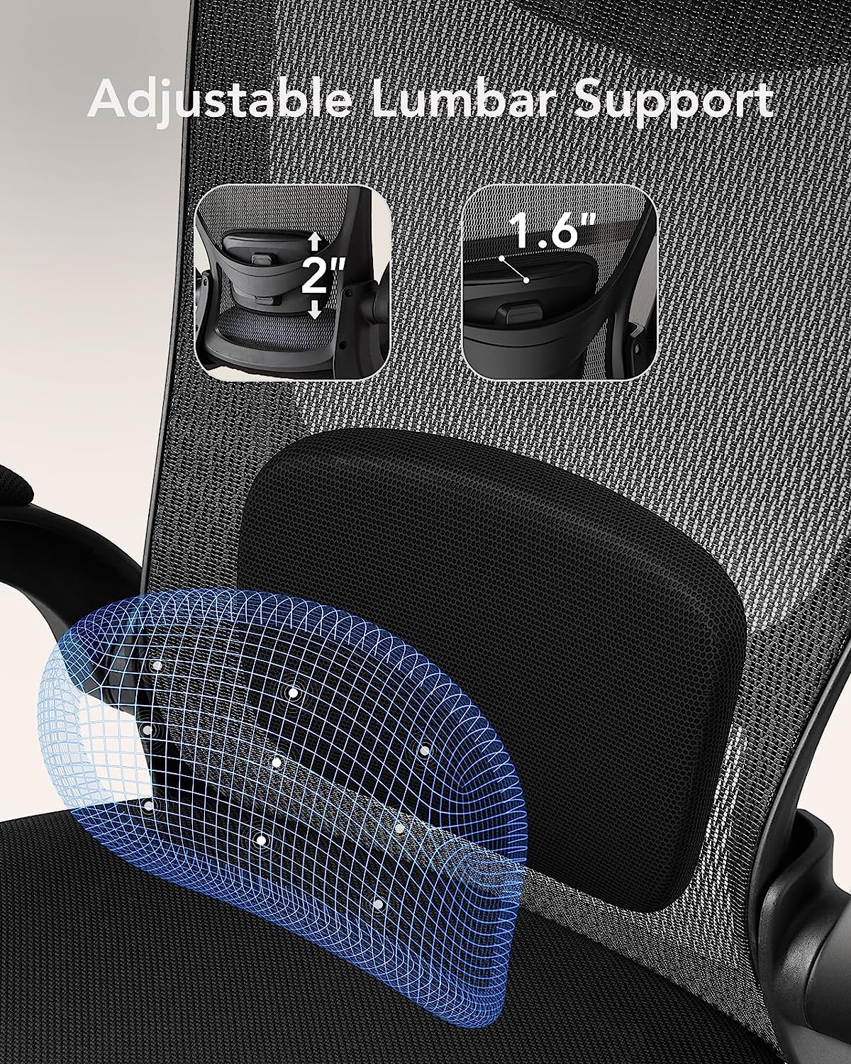 Ergonomic Office Chair With Adjustable Lumbar Support – Huanuo