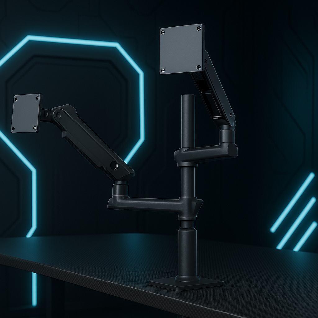 Dual Monitor Arm for Extra Tall & Heavy-Duty Screens