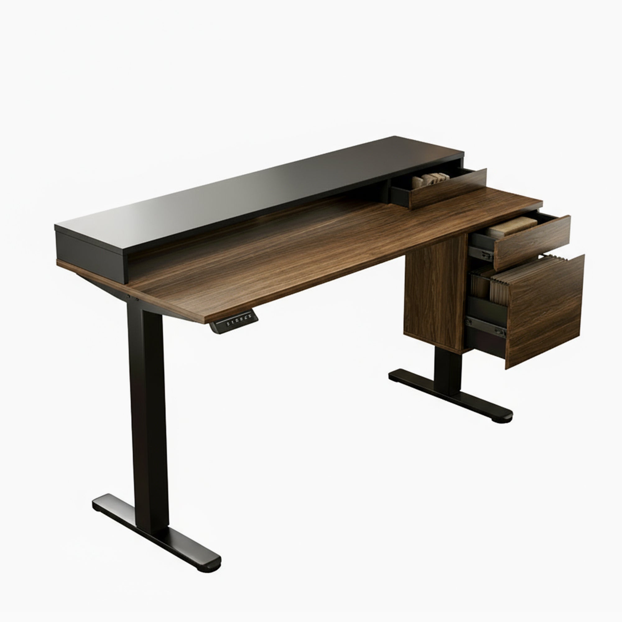 Whole-piece Standing Desk - Single Side 3 Drawers