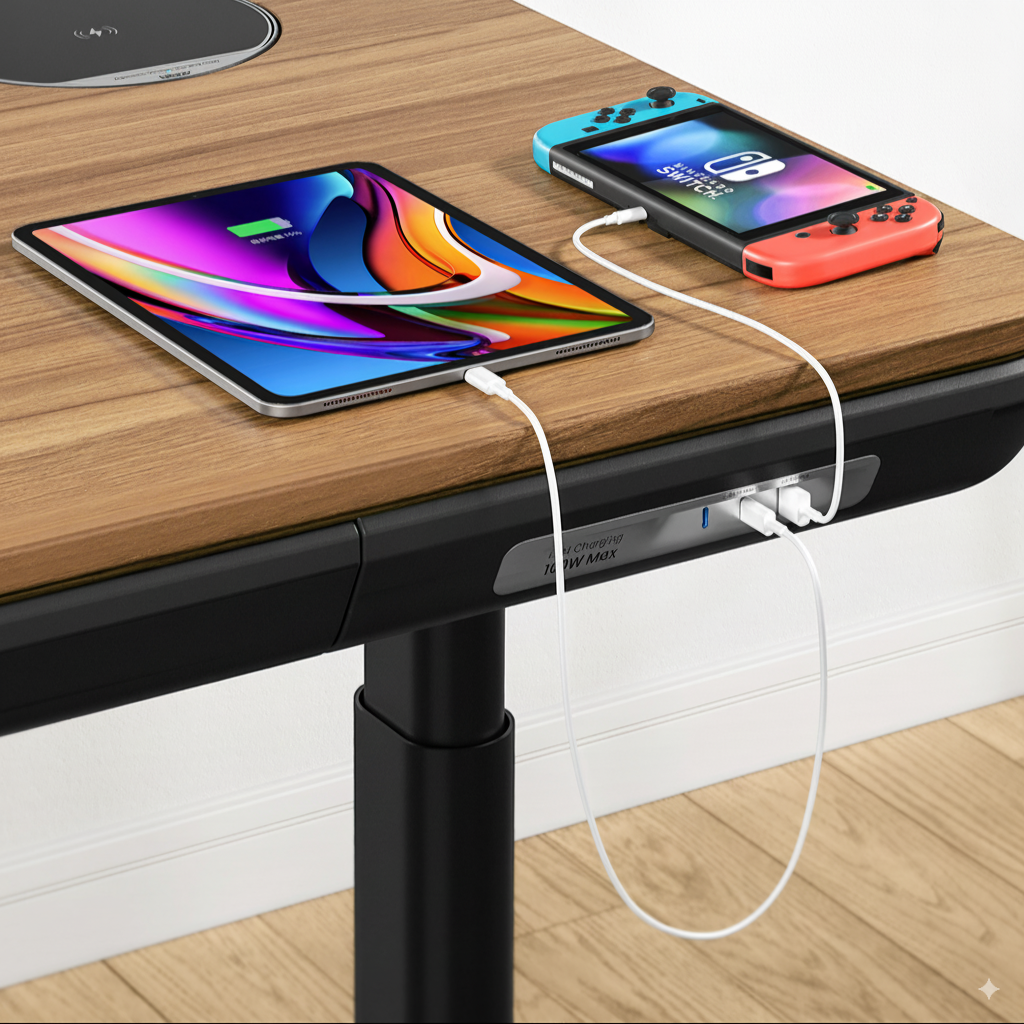 56.7" All-in-One Charging Standing Desk