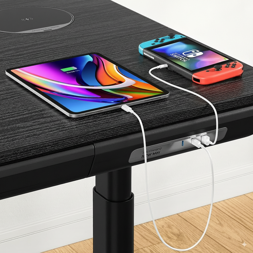 56.7" All-in-One Charging Standing Desk