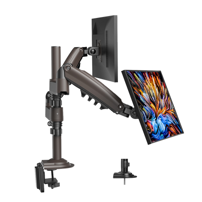 Adjustable dual monitor mount arms for 13 to 32 inch screens