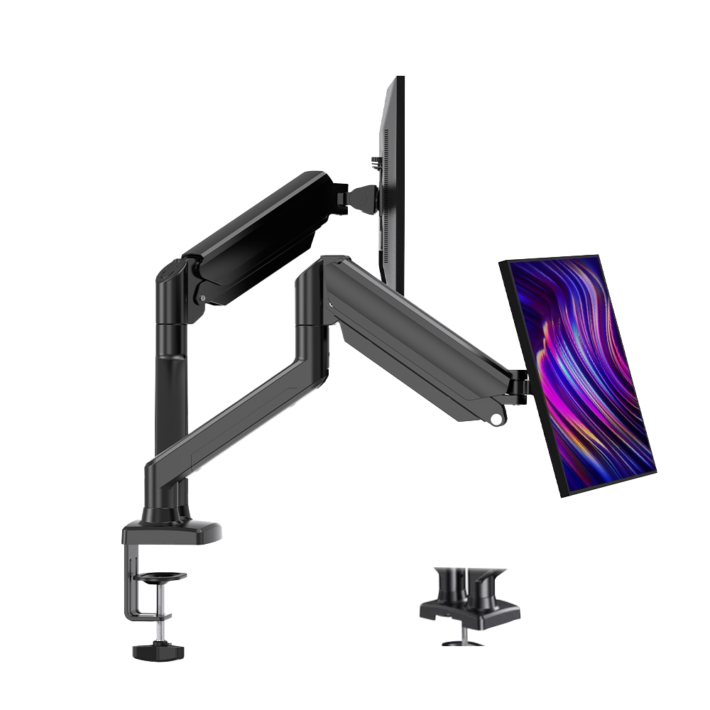 HUANUO HNDSK4 Dual Monitor Mount for 13-27 Inch Screens
