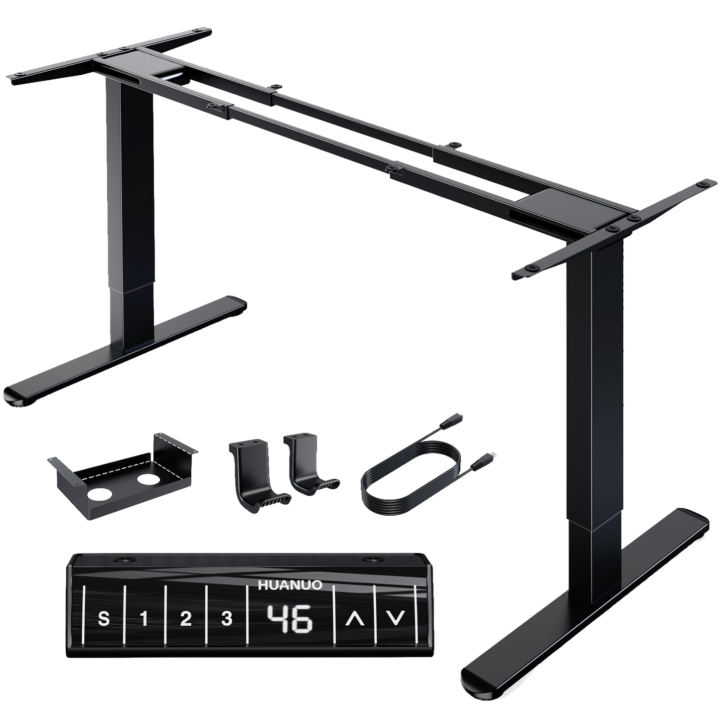 HUANUO dual motor standing desk frame with adjustable height controller