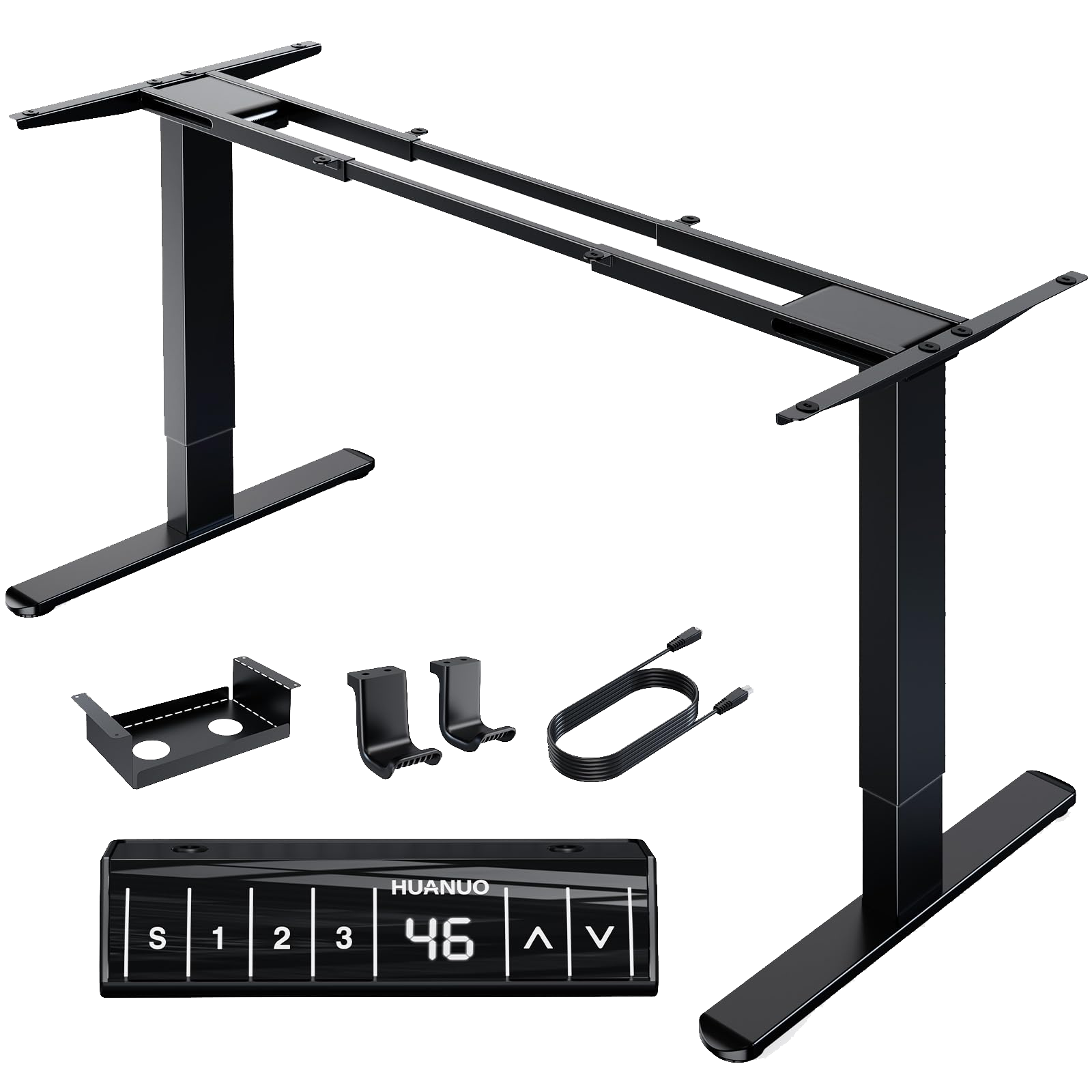 HUANUO dual motor standing desk frame with adjustable height controller
