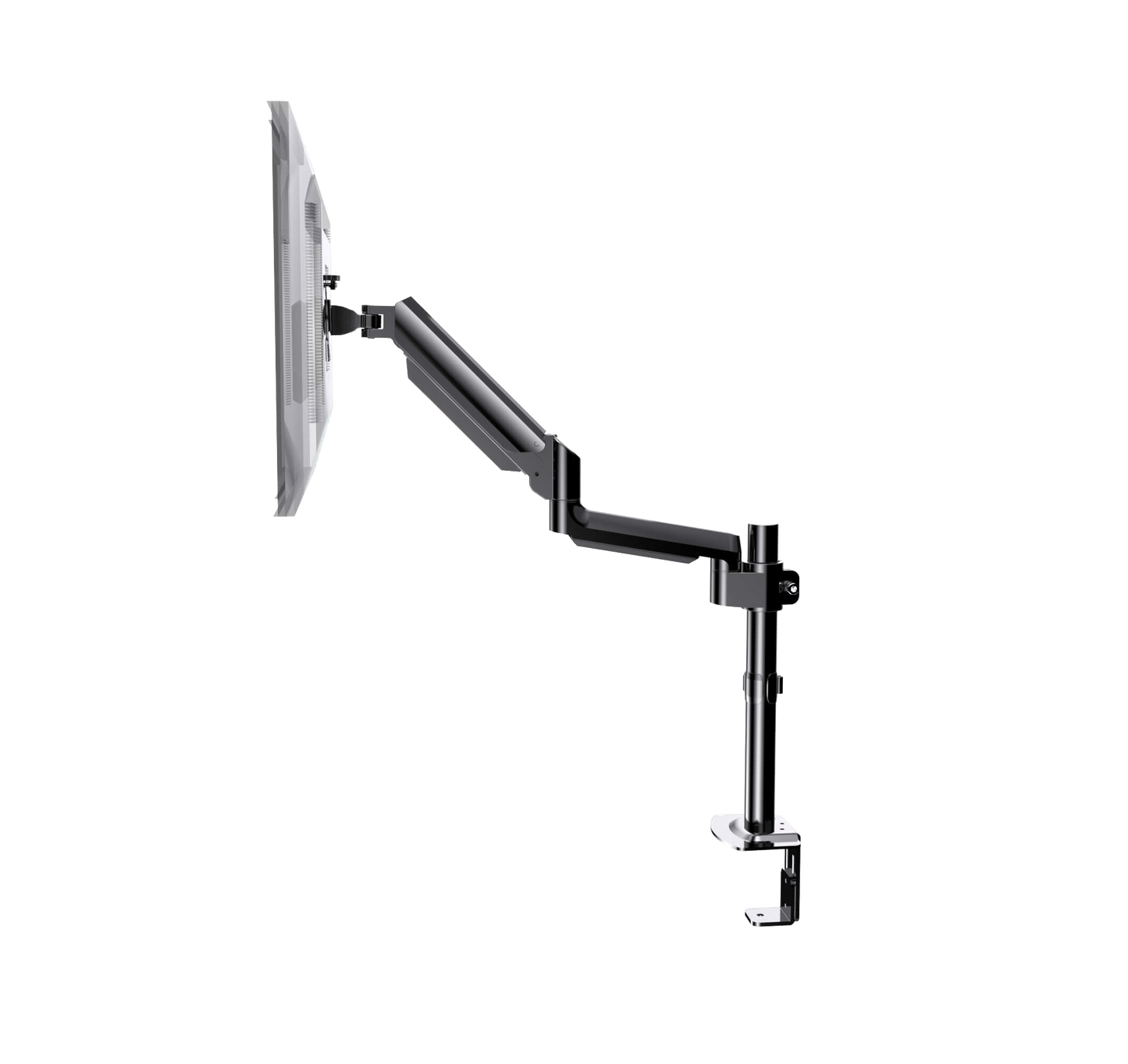 Adjustable HUANUO monitor mount with C-clamp for space-saving installation
