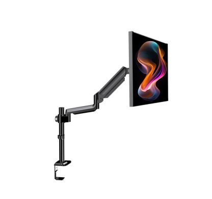 HUANUO single monitor mount for 13–32 inch monitors with C-clamp installation
