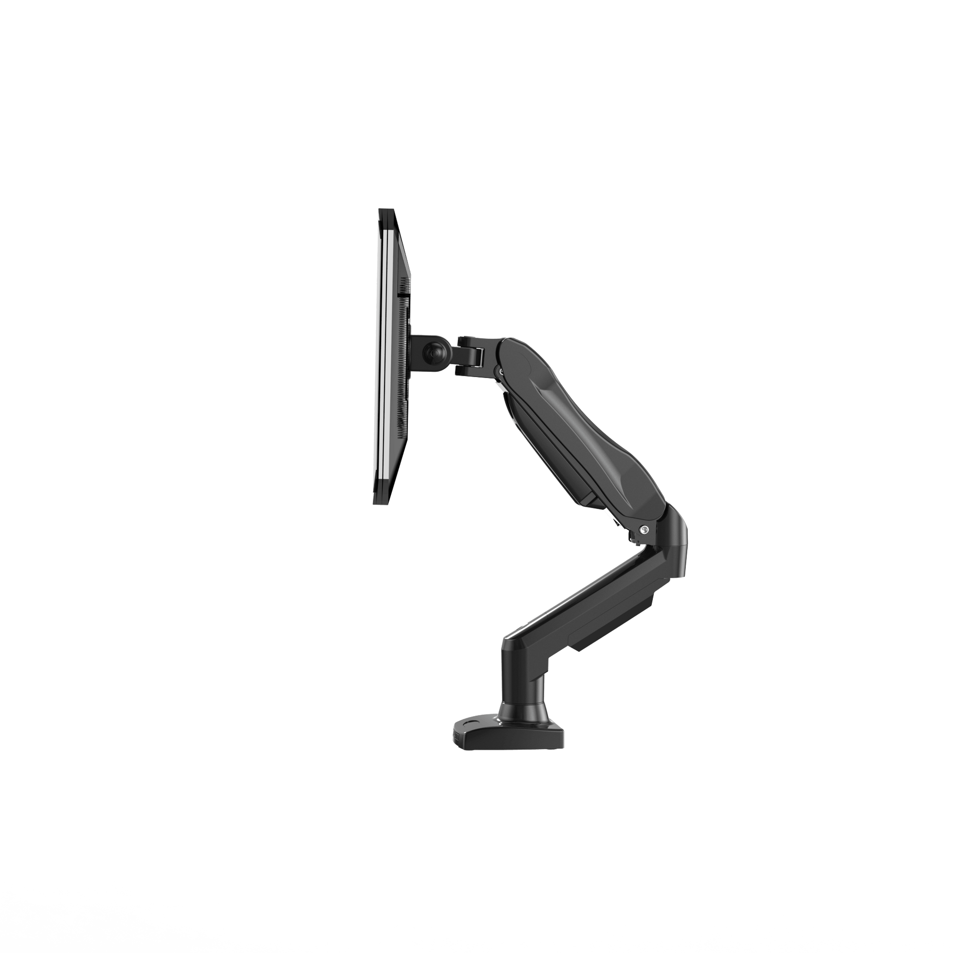 HUANUO HNSS6 Single Monitor Mount side profile with adjustable arm