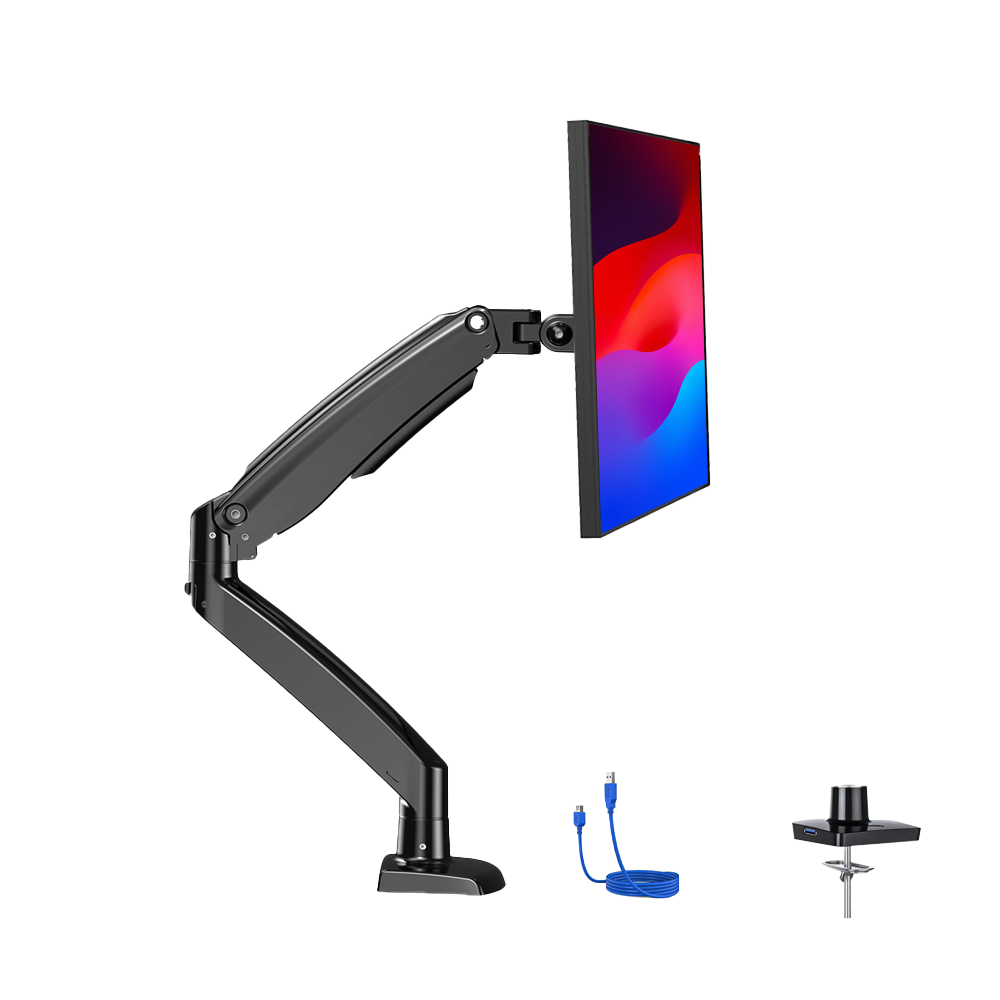 HUANUO single monitor mount for 13 to 35 inch screens with adjustable arm