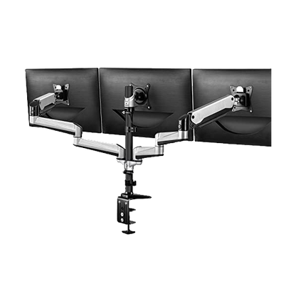 HUANUO Triple Monitor Stand with adjustable arms for 17-32 inch screens