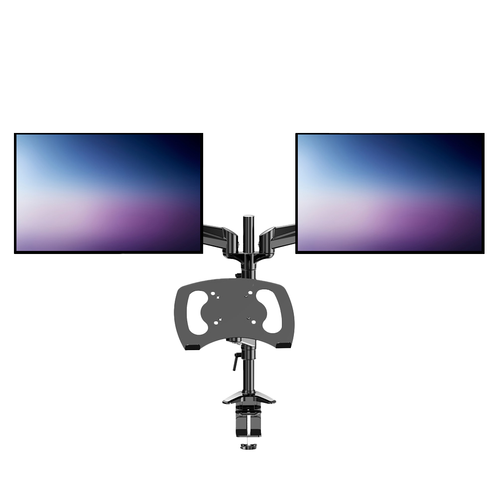 TS4 Dual Monitor & Laptop Mount – For 32" Monitors and 17" Laptops